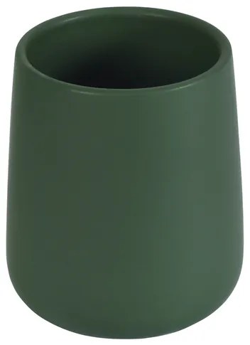 Erga Nero, pohár na zubné kefky na postavenie, zelená matná, ERG-08358