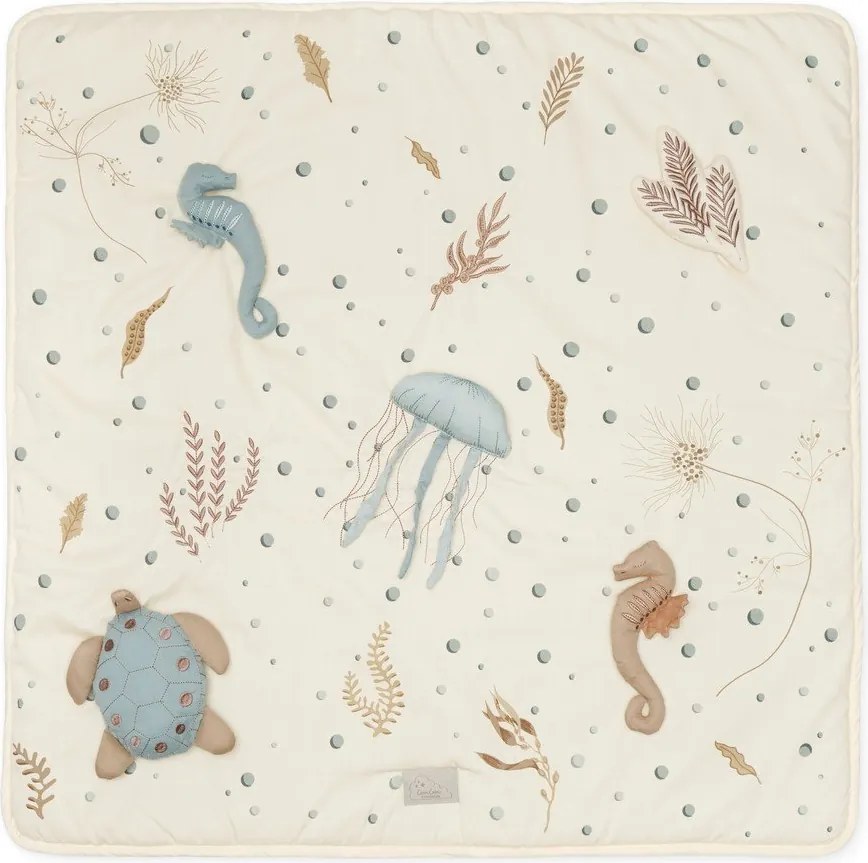 Svetložltá detská hracia podložka 80x80 cm Sea Garden – Cam Cam Copenhagen