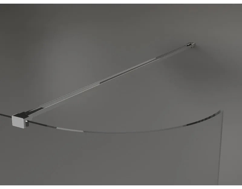 Mexen Kioto, zaoblená sprchová zástena 100 x 200 cm, 8mm číre sklo, chrómový profil, 800-100-101-01-06