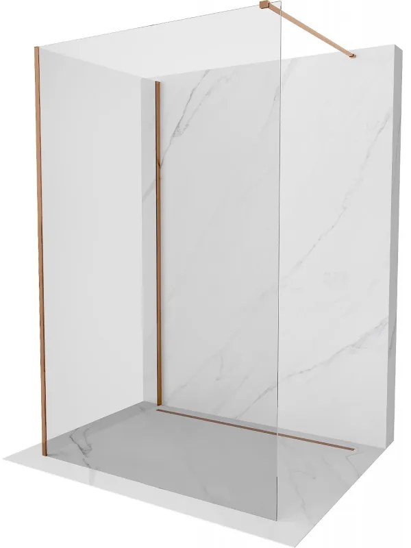 Mexen Kioto sprchová stena Walk-in 105 x 90 cm, transparentná, ružové zlato - 800-105-212-60-00-090