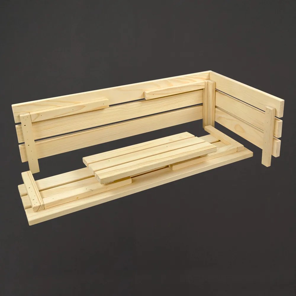 AMADEA Drevený dizajnový vyvýšený záhon bez nádoby vo vnútri, 76x43,6x24cm