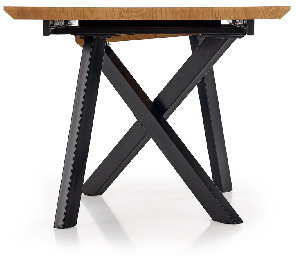 Rozkládací jídelní stůl Capital 160/200 cm zlatý dub/černý