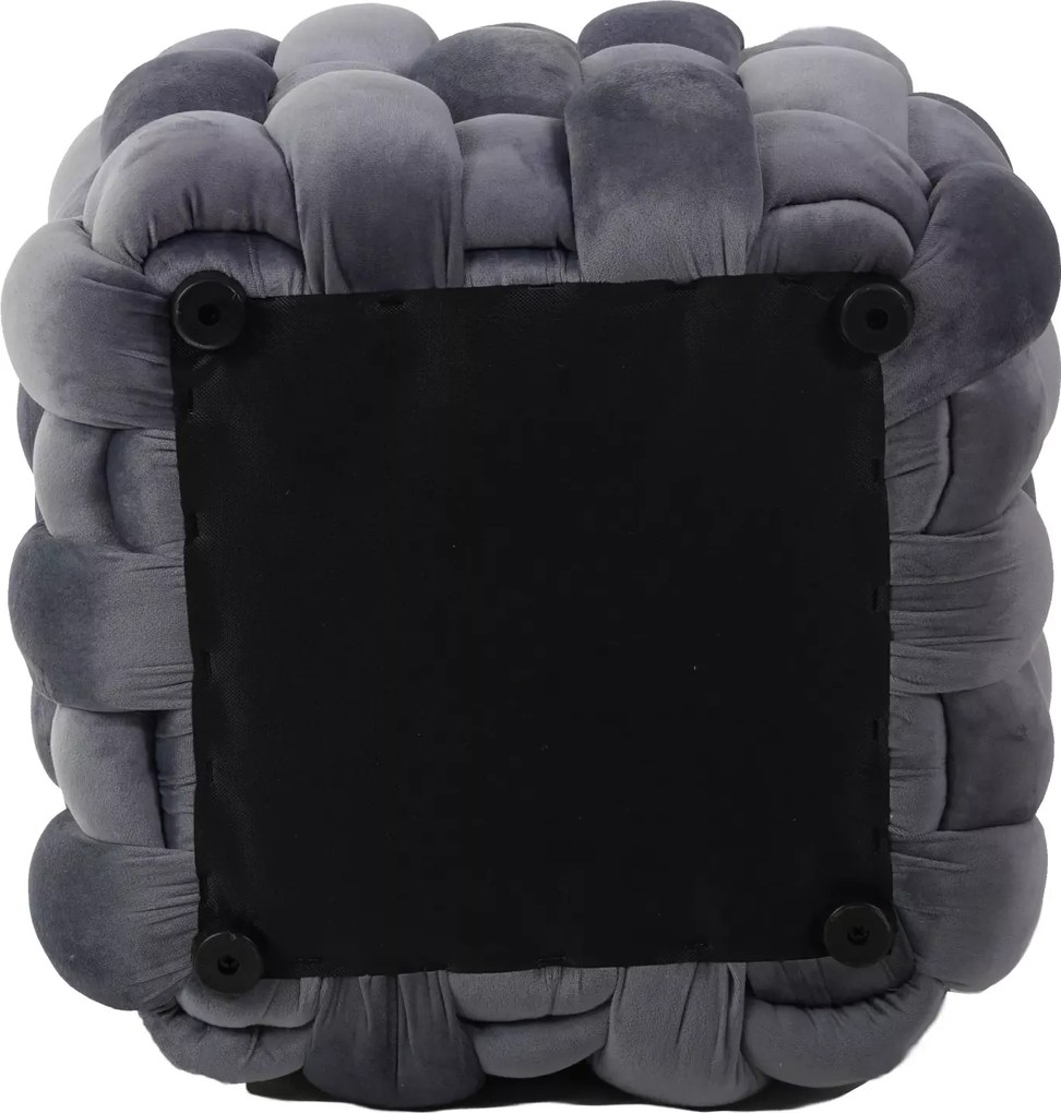 SI Faris Velvet taburetka sivý