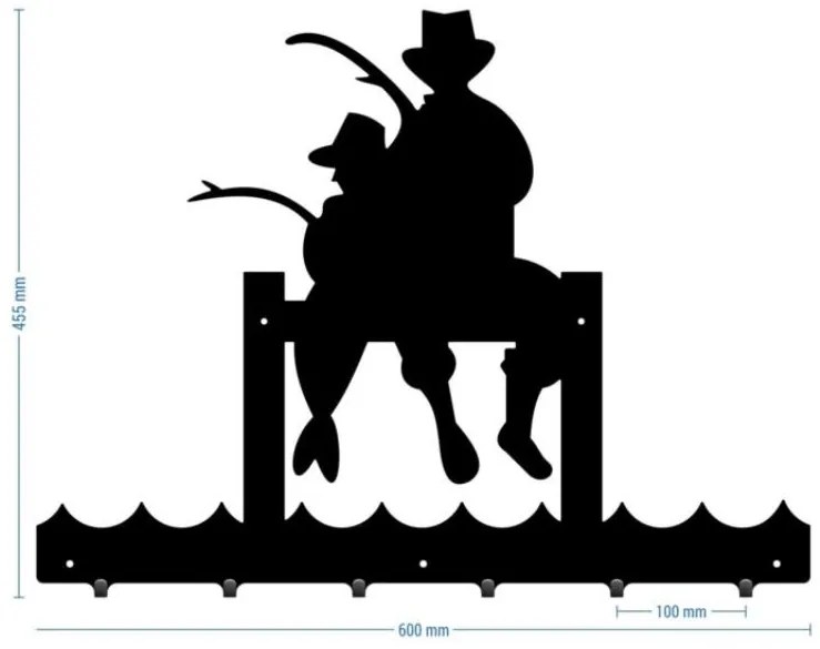 Vešiak na stenu do chodby RYBÁRI