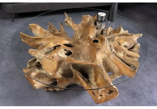 Konferenčný stôl Root 44120 Ø100cm Drevo Teak  - Komfort-nábytok