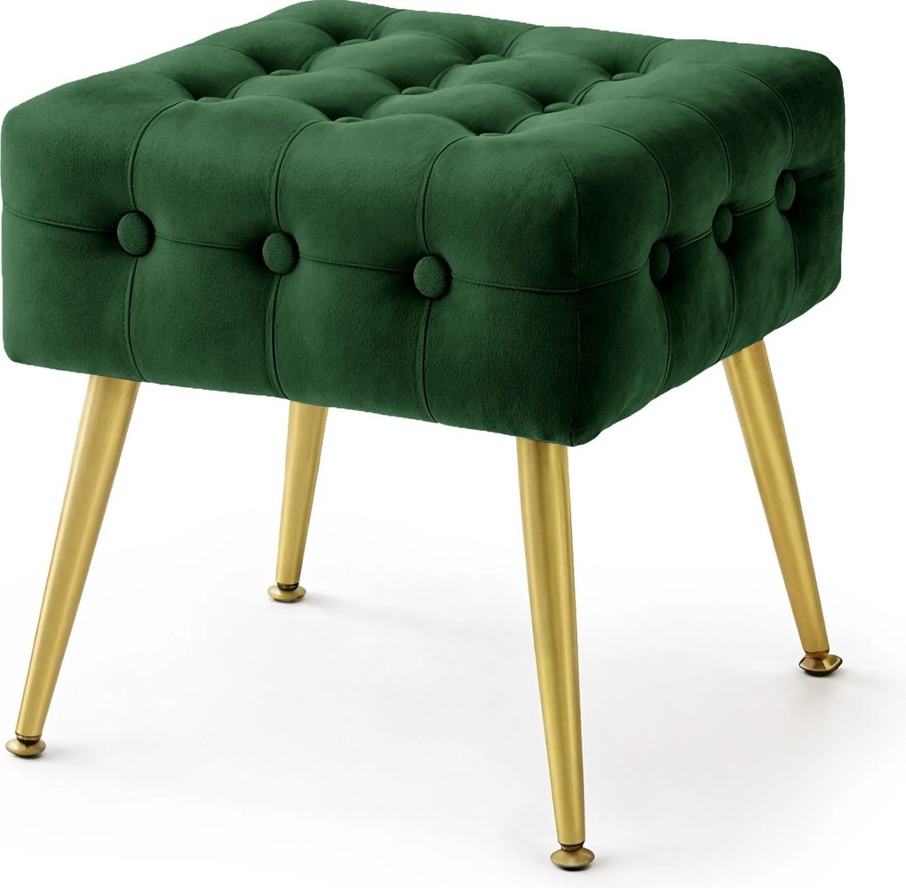 Taburet Quadra lahvově zelený