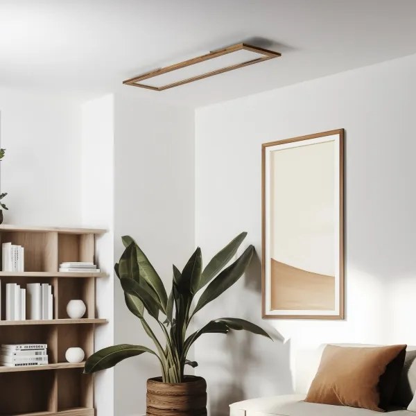 Brilagi - LED stmievateľné svietidlo SLIMFRAME WOOD LED/58W/230V 124x33,7 cm + diaľkový ovládač