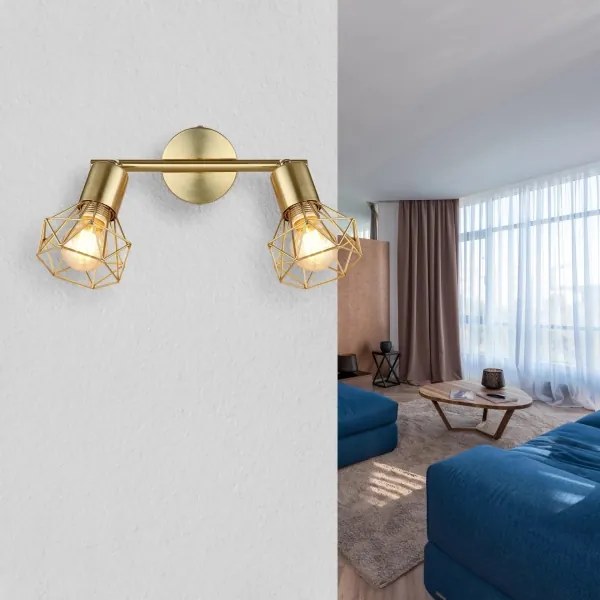 Globo 54802GB-2 - Bodové svietidlo XARA I 2xE14/40W/230V zlatá