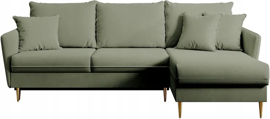 Rohová sedacia súprava Vivaldio L (olivová zlatá)