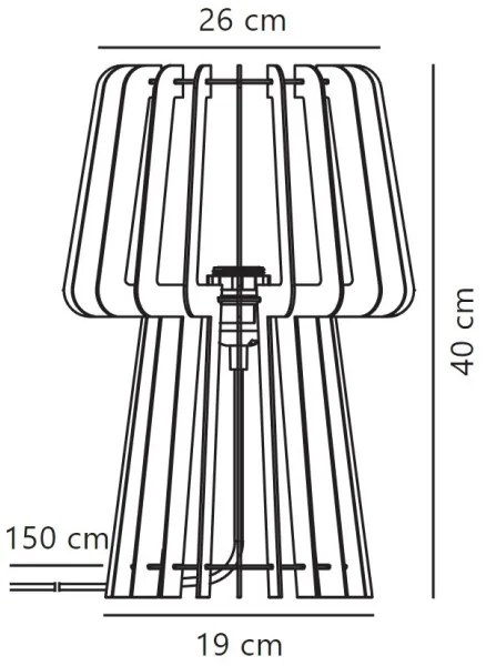 Nordlux - Stolná lampa GROA 1xE27/40W/230V