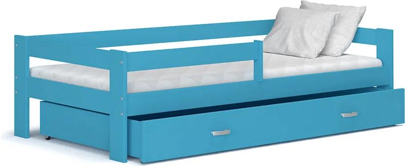 GL Hugo 160x80 Modrá detská posteľ Color
