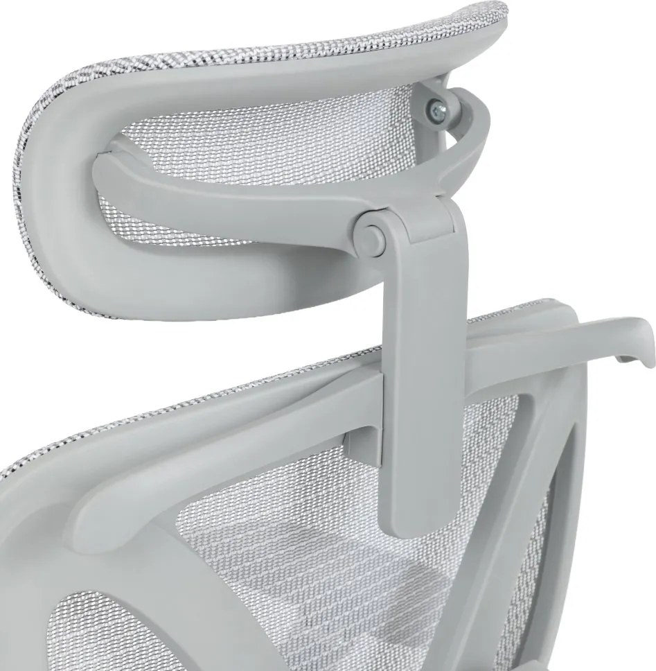 Kancelárska ergonomická stolička PORTE II — sieťovina, sivá