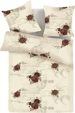 Obliečky Forever, vzor bordová ruža, bavlna renforcé%