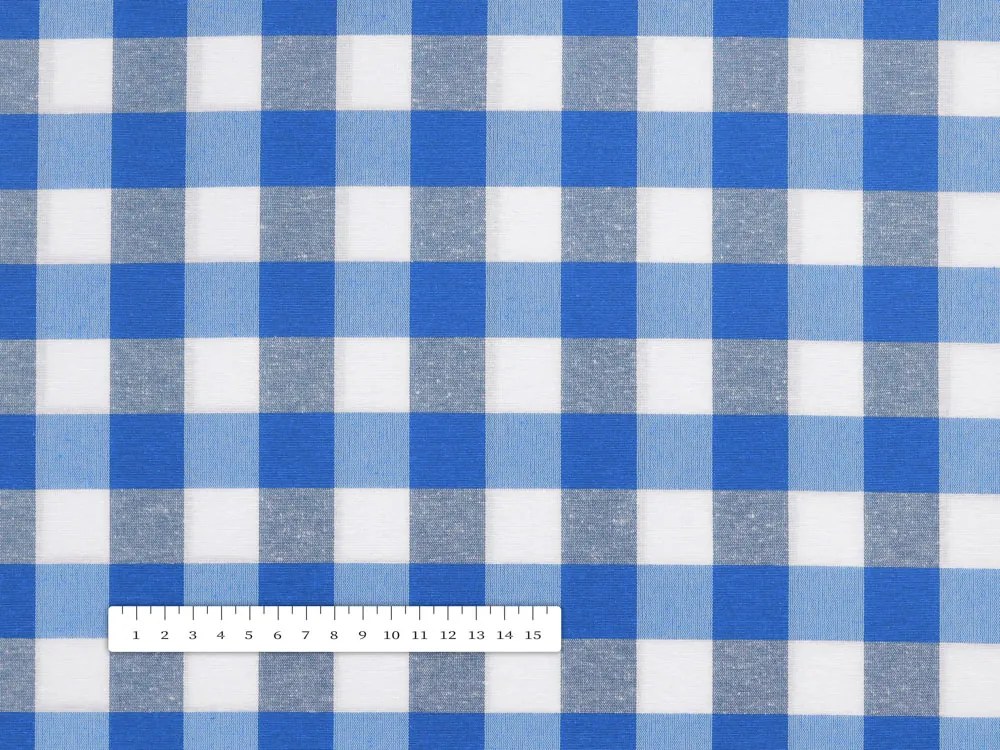 Biante Veľký teflónový oválny obrus TF-029 Modro-biela kocka 200x260 cm
