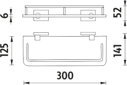 Nimco Polica s ohrádkou, 30 cm KEIRA - KE 22091AX-30-26