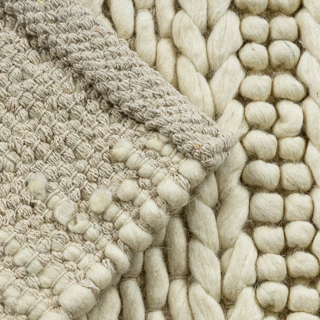 Dywany Łuszczów, Kusový koberec Tahar 99002B cream, 120x180, biela, obývacia izba