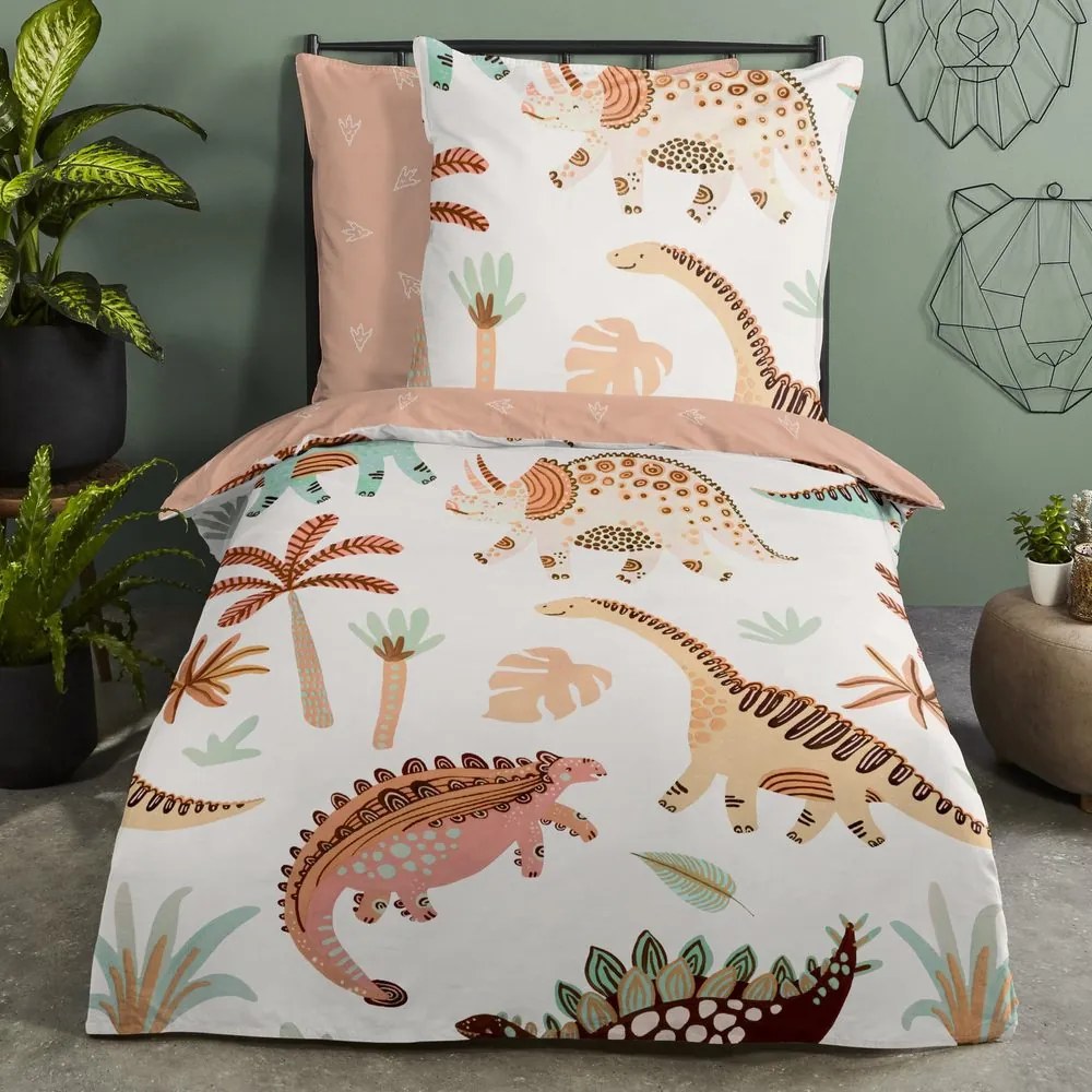 Good Morning Obliečky Good Morning 100% bavlna Dino 140x200/70x90 cm