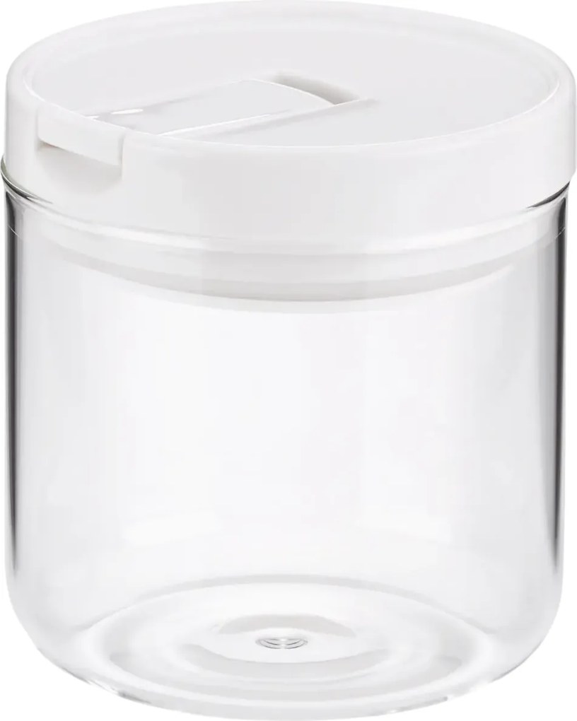 KELA Dóza ARIK sklo bílá H 11cm Ř 10,5cm 600 KL-12104, 0,6 l