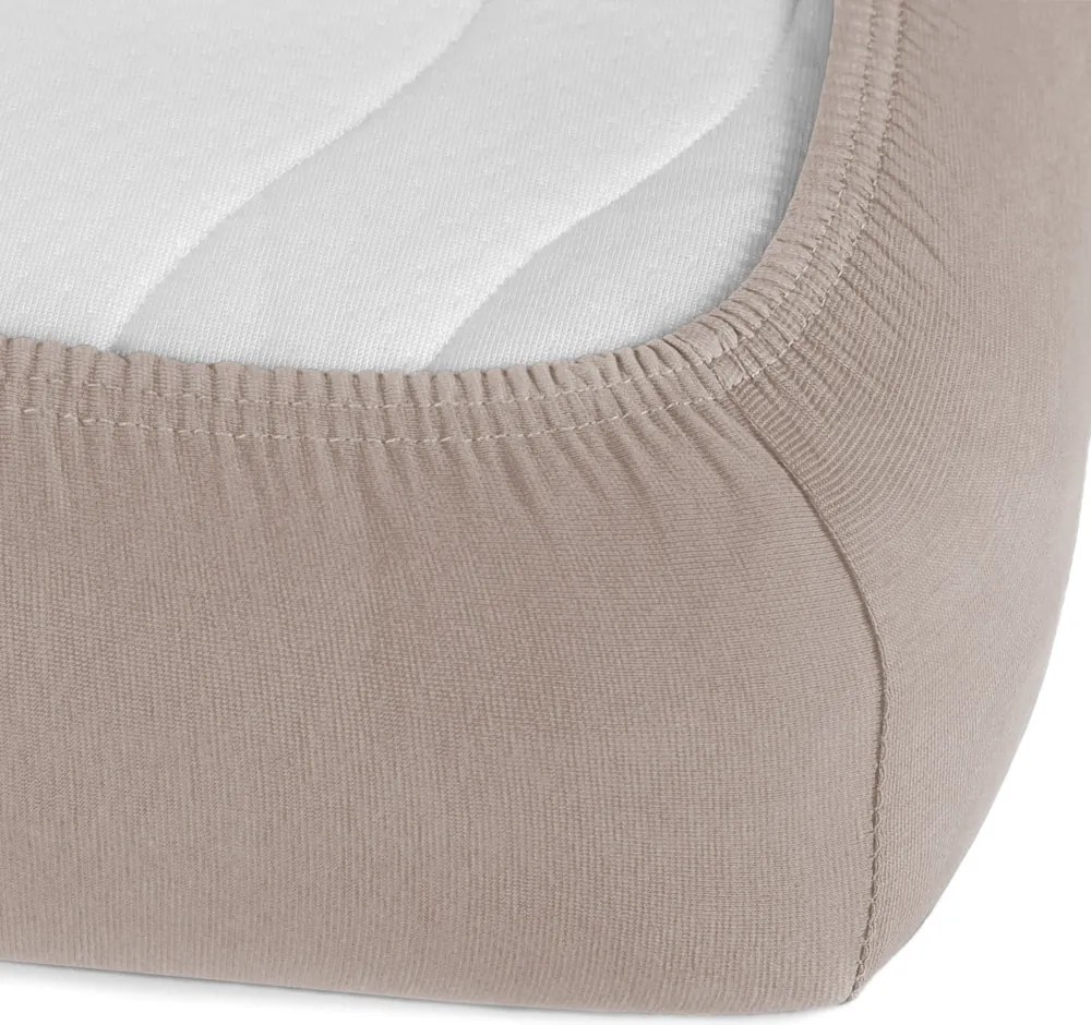 Detské jersey napínacie prestieradlo do postieľky JR-027 Sivohnedé 60 x 120 x 10 cm - do postieľky