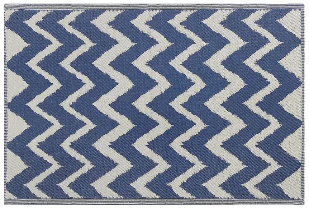 Vonkajší koberec 120 x 180 cm námornícka modrá SIRSA Beliani