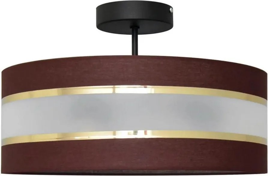 Luster na tyči HELEN 3xE27/15W/230V hnedá/čierna/zlatá