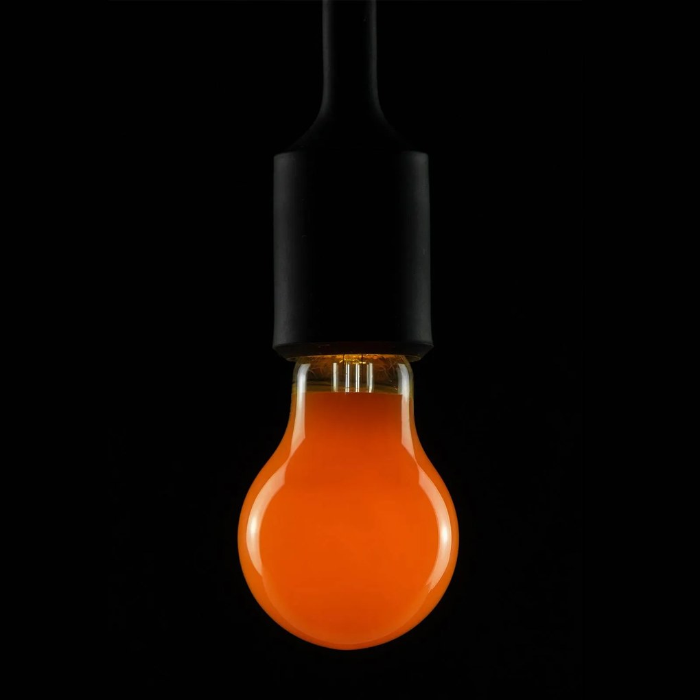 E27 2W LED lampa, oranžová, stmievateľná