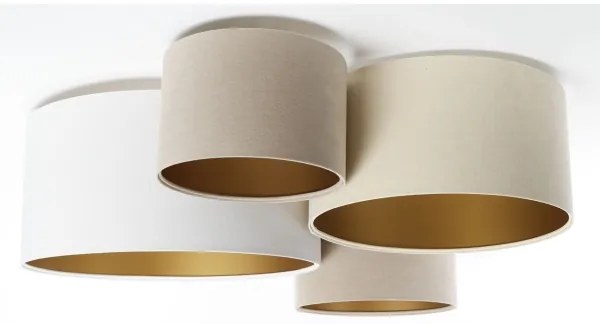 Stropné svietidlo SPACE 4xE27/60W/230V béžová/biela/zlatá