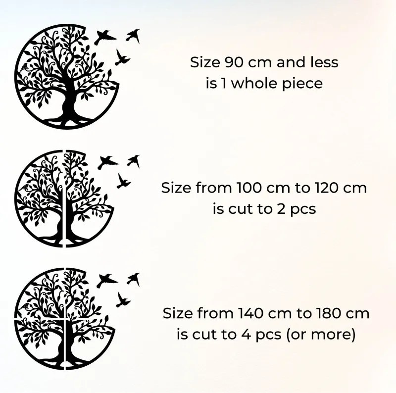 Drevený strom života s tromi letiacimi vtákmi | SENTOP PR0513
