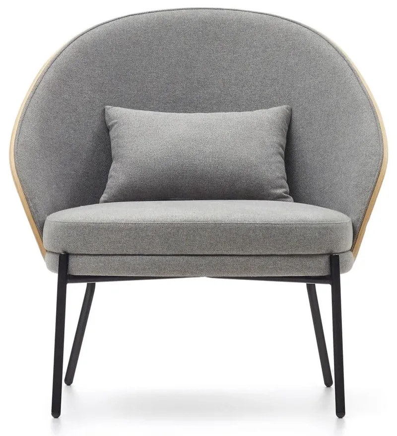 Kreslo v sivo-prírodnej farbe Eamy – Kave Home