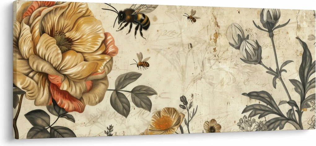 Obraz - Včelia lúka (120x50 cm)