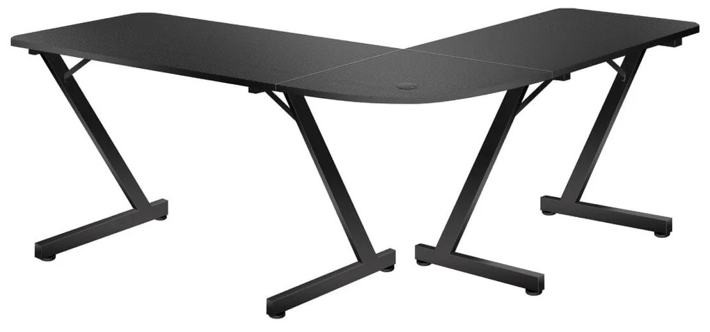 Rohový PC stolík Hyperion 7.0 (čierna). Akcia -20%. Vlastná spoľahlivá doprava až k Vám domov. 1087519