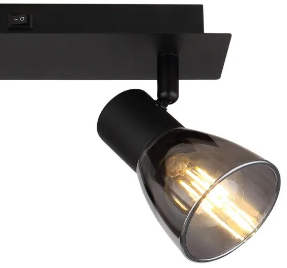 Globo 54307-2 - Nástenné bodové svietidlo CLAUDE 2xE14/40W/230V čierna