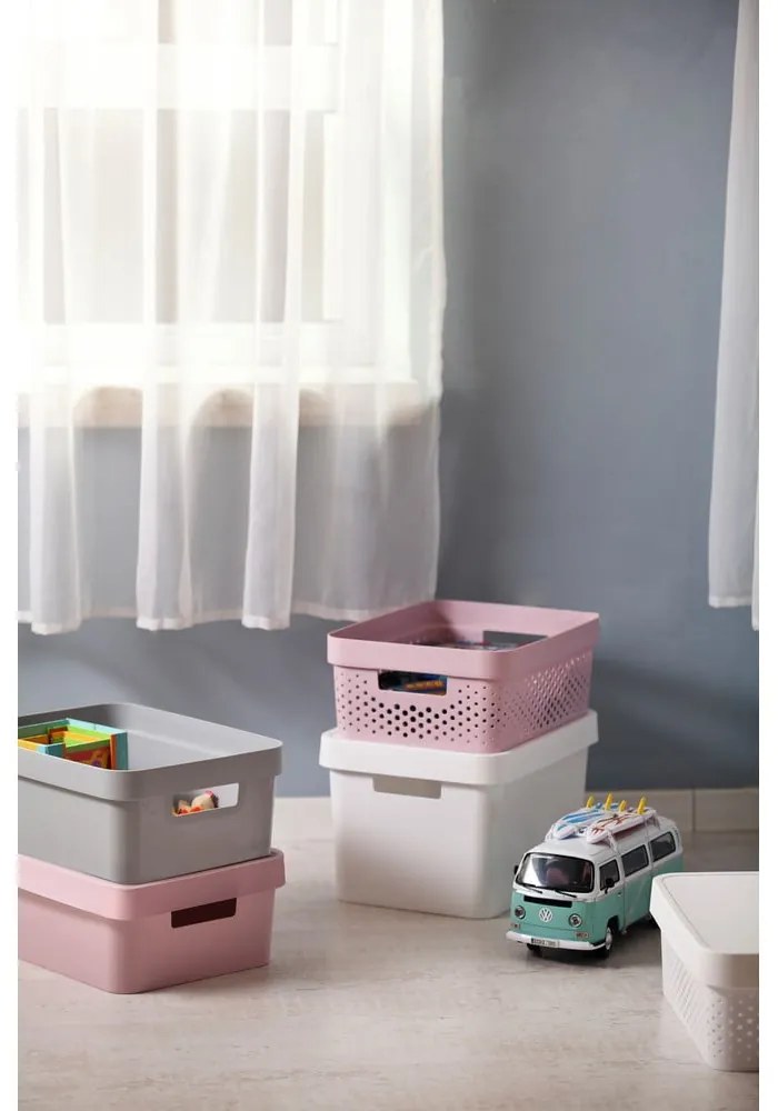 Biely úložný box Curver SIMPLE Lungo Holes