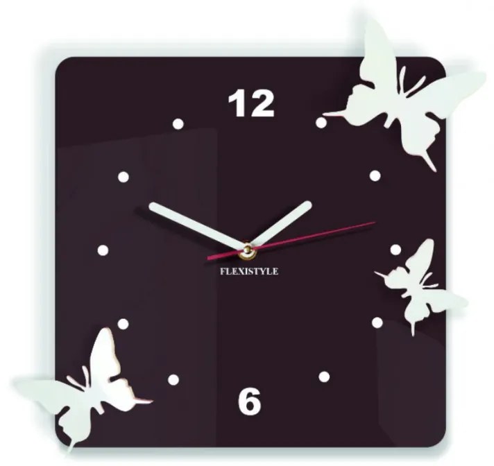Nástenné hodiny Quartz, nalepovacie dekorácie, 3D zrkadlové nálepky Xmomo FL-z29-RAL8017-9010 HEU-
