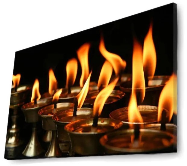 Obraz s LED osvetlením SVIT SVIEČOK 24 45 x 70 cm