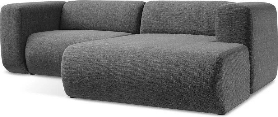 Sivá rohová pohovka (pravý roh/s leňoškou) Ekahi – Makamii