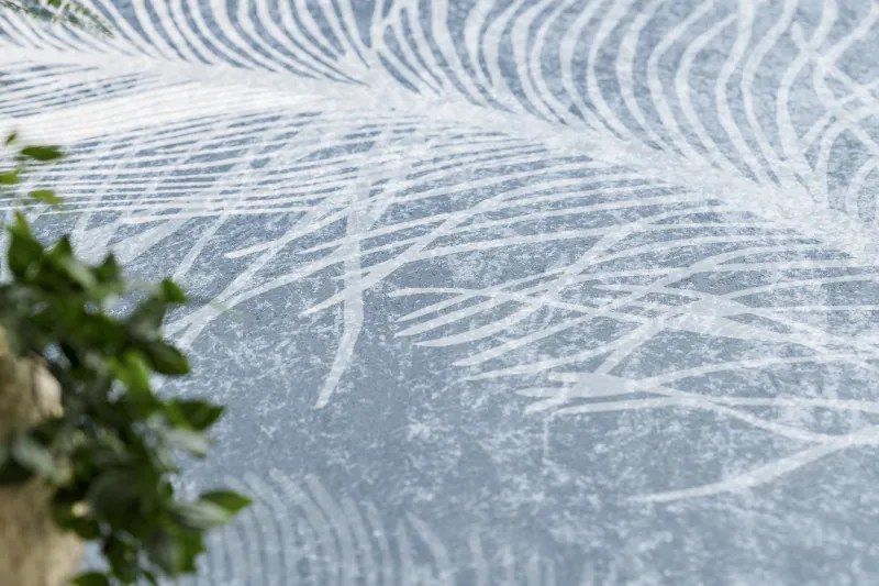 Dywany Łuszczów, Kusový koberec ANDRE Feathers 1148, 80x150, modrá, chodba / predsieň