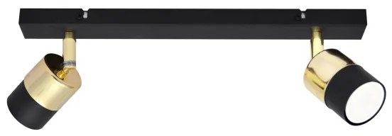 LED Bodové svietidlo TUBSSON 2xGU10/4,8W/230V čierna/zlatá