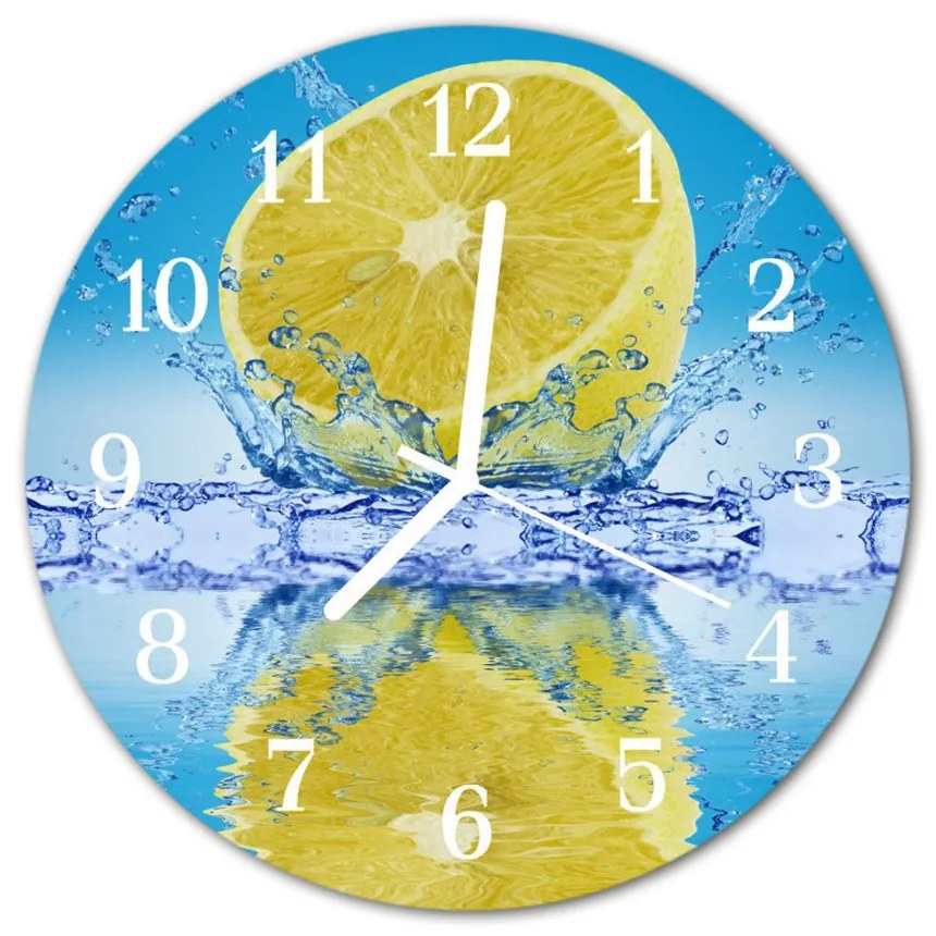 Nástenné sklenené hodiny Citrón fi 30 cm