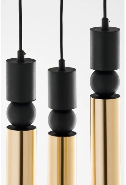 Jupiter 2016 - Luster na lanku ALAS 3xGU10/10W/230V zlatá/čierna