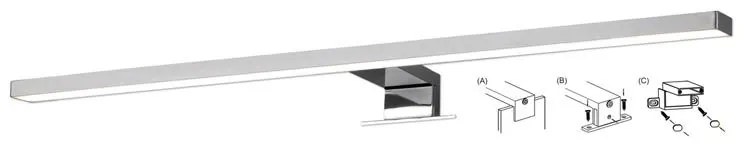 TOP LIGHT Svetlo nástenné Gila LED XL, Chróm