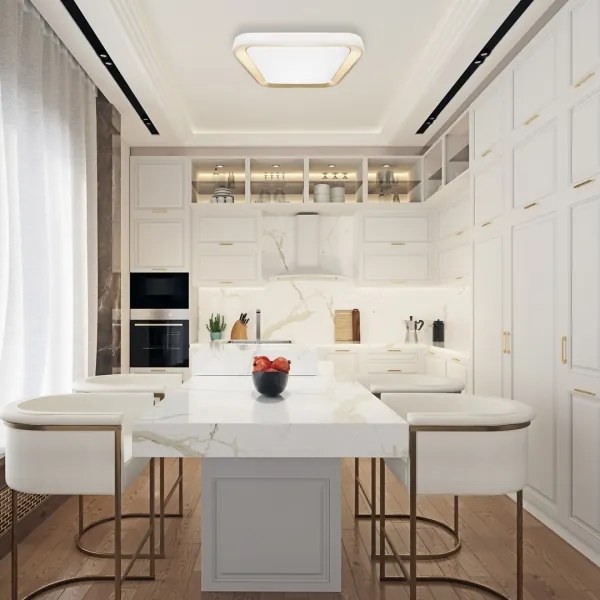 LED Stmievateľné stropné svietidlo QUADRO LED/66W/230V 3000-6000K biela/zlatá + DO