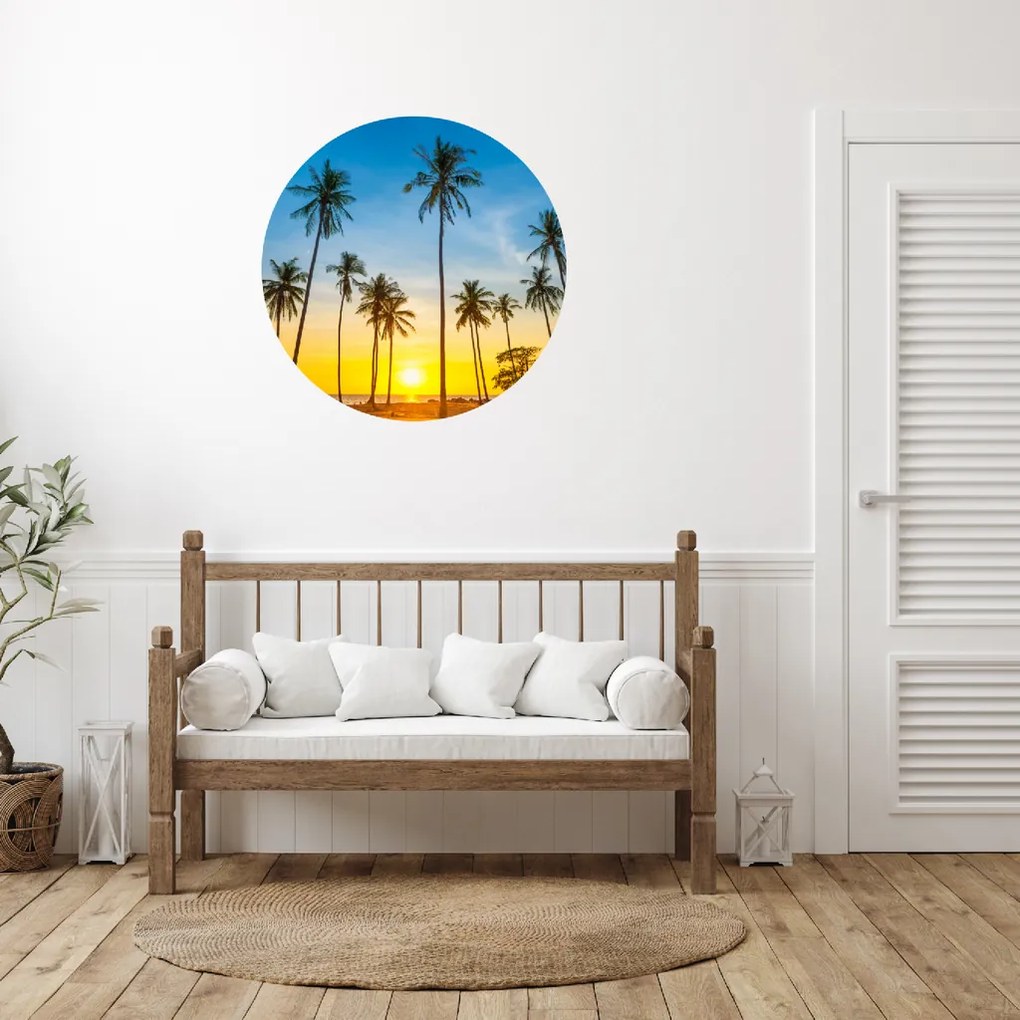 120x120cm Palmy - textilná nálepka na stenu Veľkosť: 60 cm