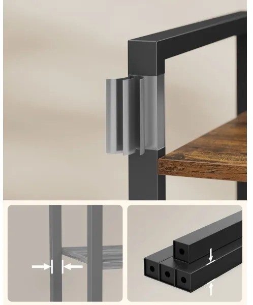 Knižnica NAVARO hnedá/čierna