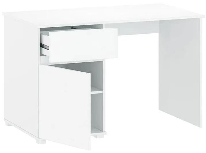 Tempo Kondela PC stôl 1D1S/120, biely lesk, LINDY