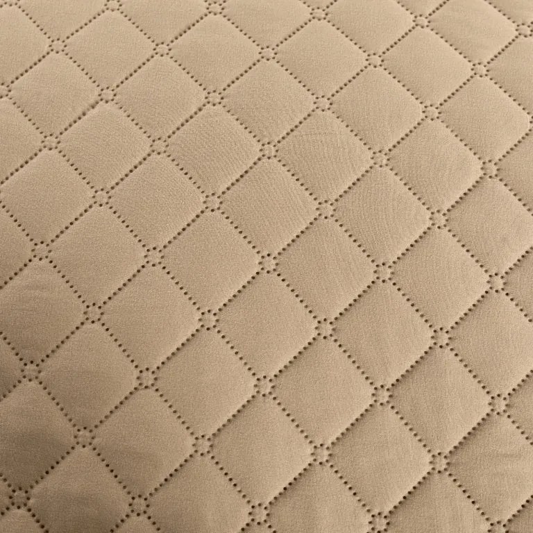 Prehoz na posteľ MICROVELLE, béžovo-hnedý Rozmer: 220 x 240 cm