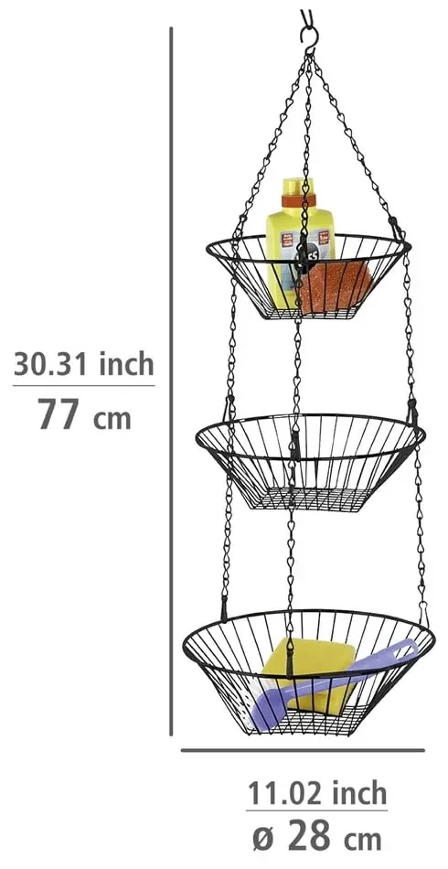 Kovový závesný kôš na ovocie Trio – Wenko