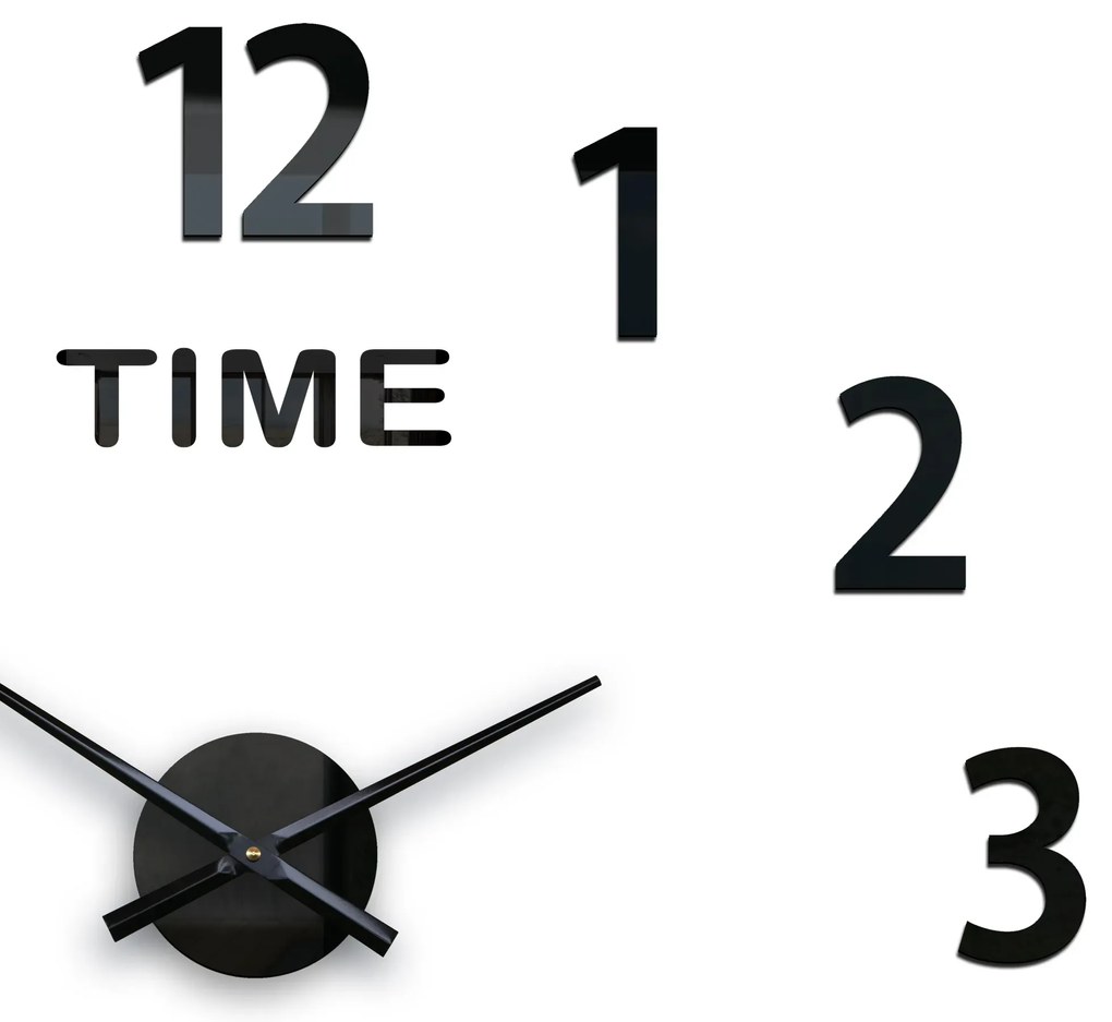 Nástenné samolepiace hodiny Amadeus Time 75 cm čierne