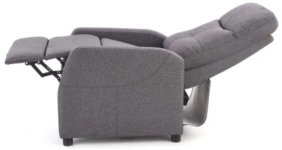 Polohovateľné kreslo FELIPE šedá