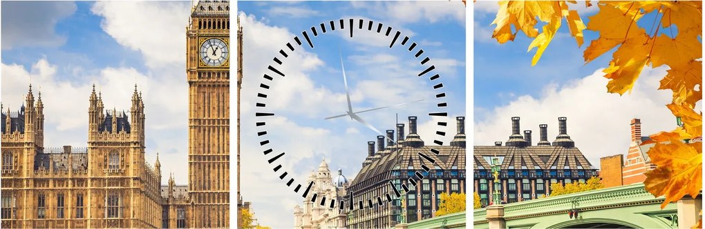 Obraz - Big Ben, Londýn (s hodinami) (90x30 cm)